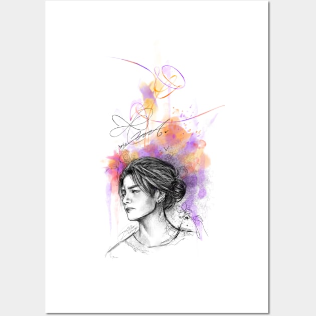 Taehyung Love yourself Wall Art by EllenDrawings